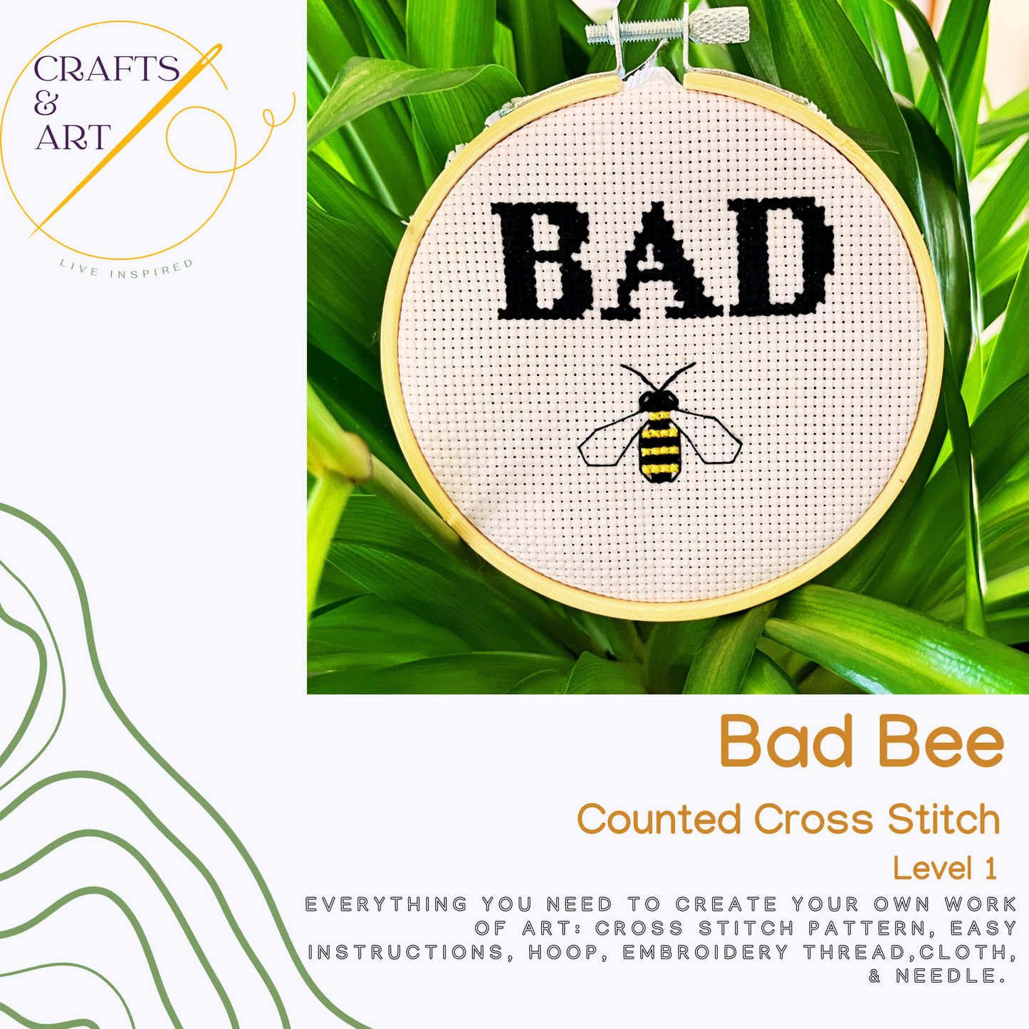 Cross Stitch Kit - Bad Bee